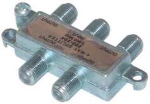 F-Pin (Coax) Splitter, 4-Way