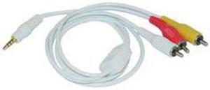 AV Cable for iPod 3.5/RCA, 6 ft