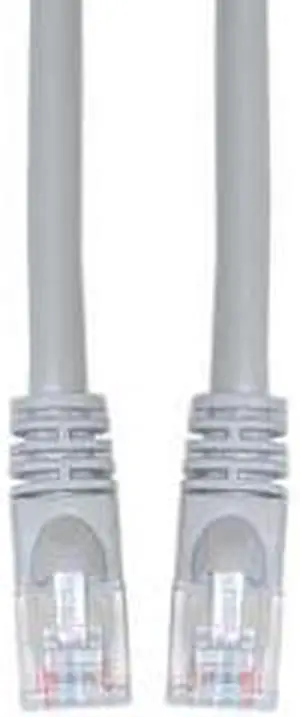 Cat6 Gray Ethernet Crossover Cable, Snagless/Molded Boot, 100 foot