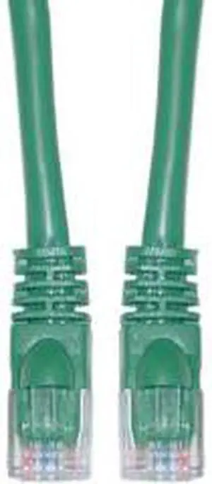 Cat6a Green Ethernet Patch Cable, Snagless/Molded Boot, 500 MHz, 100 foot