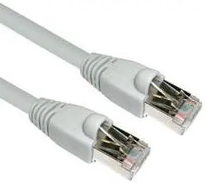 Shielded Cat6a Gray Ethernet Patch Cable, Snagless/Molded Boot, 500 MHz, 20 foot