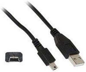 Cable Wholesale USB Type A Male / Mini-B Male Cable 5 Pin Black 1.5 ft