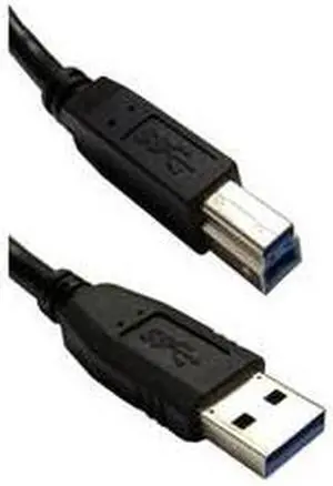 USB 3.0 Printer / Device Cable, Blue, Type A Male to Type B Male, 10 foot Black
