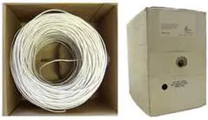 Shielded Plenum Security Cable, White, 22/6 (22 AWG 6 Conductor), Stranded, CMP, Pullbox, 1000 foot