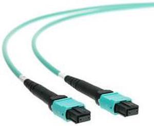 Plenum Fiber Optic Cable, MTP / MTP (MPO), Multimode, Duplex, 24 Strand, 100 Gbps, 50/125, 3 meter (