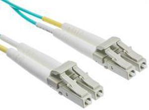 Plenum 10 Gigabit Aqua Fiber Optic Cable, LC / LC, Multimode, Duplex, 50/125, 15 meter (49.2 foot)