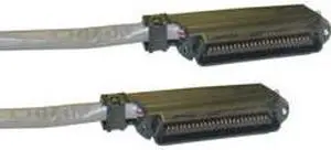 Cat3 Telco Trunk Cable, 90 degree Amphenol Centronics 50 (CN50) Connectors, 25 Twisted Pairs, 6 foot