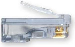 Platinum Tools EZ-RJ45 Cat6 Crimp Plugs, Slide Through Wires, 100 Pieces