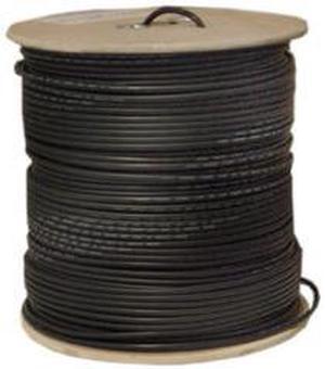 RG11 CCTV Coaxial cable, 14 awg Solid black, 1000 ft