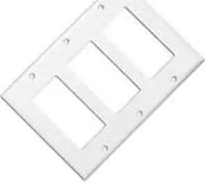 Cable Wholesale Wall Plate White Blank Decora, Triple Gang