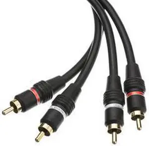 2 RCA Male / 2 RCA Male, High Quality Audio Cable, 6 ft