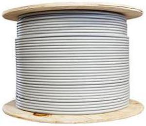 Plenum Cat5e Bulk Cable, Gray, Solid, Shielded, CMP, 24 AWG, Spool, 1000 foot