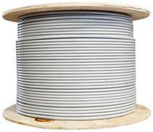 Bulk Shielded Cat6 Gray Ethernet Cable, Solid, Spool, 1000 foot
