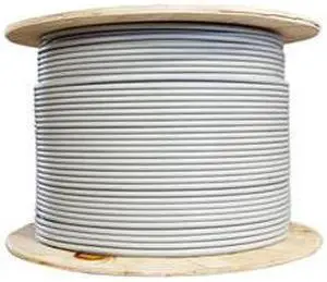Plenum Cat6 Bulk Cable, Gray, Solid, CMP, 23 AWG, Spool, 1000 foot