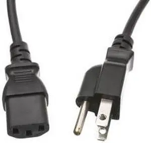Cable Wholesale Computer / Monitor Power Cord, Black, NEMA 5-15P to C13, 13 Amp, 16 AWG, UL / CSA rated, 10 foot