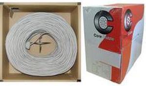 Shielded Security/Alarm Wire, White, 22/6 (22AWG 6 Conductor), Stranded, CMR / Inwall rated, Pullbox