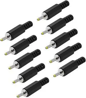DC Male Connector 2.5mm x 0.7mm x 9mm Power Cable Jack Adapter Coupler 10Pcs