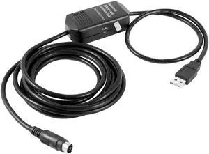 Black USB to RS422 PLC Programming Cable 3 meters for Mitsubishi SC-09 FX