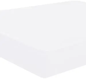 Five-Sided Waterproof Mattress Protector, Breathable Noiseless Mattress Pad Cover,100% Microfiber Polyester Surface, Elastic Fit on Mattress Depths Up to 14" White Queen