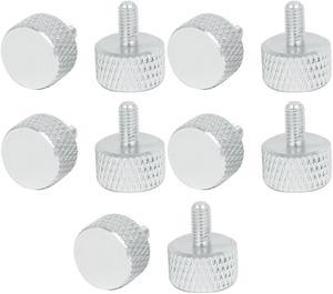 Computer PC Graphics Card Knurled Thumb Screws Silver Tone M3x6mm 10pcs