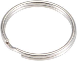 Split Key Ring 23mm Open Jump Connector for Lanyard Zipper Handbag, Nickel Plated Iron, Pack of 100