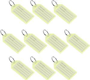 15PCS Assorted Color Coded Key Id Label Tags Split Ring Keyring Keychain  Key Tag with Label Window