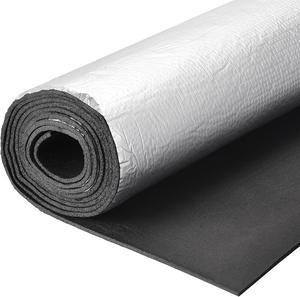 Insulation Sheet, 3.0mx0.5mx5mm Embossed Aluminum Foil Waterproof Heat Resistant Thermal Barrier, for Roof Wall HVAC Duct Pipe, Rubber Foam