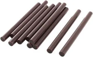 Unique Bargains 10 x Coffee Color Hot Melt Glue Adhesive Sticks 7x100mm for Package Sealing