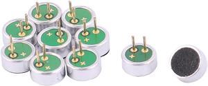 10 PCS 6mm Dia 2.7mm High 2 Pin MIC Capsule Electret Condenser Microphone