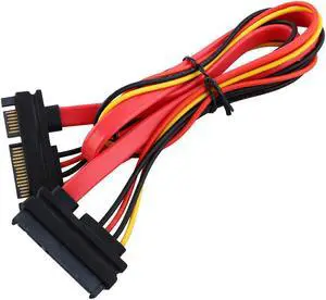 15+7 Pin Male to Female SATA Data Power Cable Cord