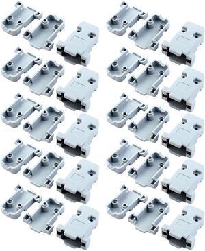 20 Pieces DB9 9Pin Connector Plastic Shell Hood Cover Housing Replacement Gray