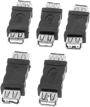 Unique Bargains Type A USB 2.0 Female to Female F/F Dual Ports Adapter 5 Pcs