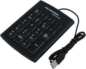 Unique Bargains Portable Mini USB 19 Keys Numeric Number Keypad Keyboard for Laptop Notebook