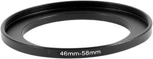 Unique Bargains Camera Parts 46mm to 58mm Lens Filter Step Up Ring Adapter Black