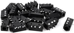 20 Pcs PCB Mount 4 Pin Terminals 3.5mm Female Stereo Audio Jack Socket Connector