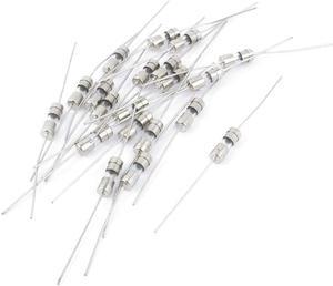 Unique Bargains 20pcs 250V 5A 11mmx4mm Axial Lead Glass Fuses Tube 6.5cm Length