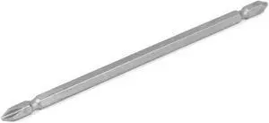 7mm Crossed Head Magnetic Double End Phillips Screwdriver Bit Gray