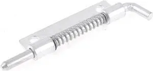Locked Spring Loaded Metal Barrel Bolt Latch 9cm Length Silver Tone