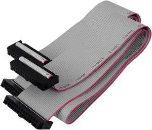 2pcs 2.54mm 26-Pin Female to Female IDE PATA Extension Flat Ribbon Cable 50cm