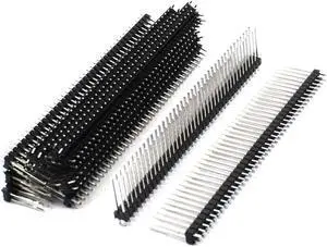 Unique Bargains 10Pcs 80-Pin Dual Row Male Straight Pin Header Connector 20mm Length 10Pcs