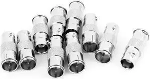 10pcs Quick F Male to BNC Female Plug RF Coax Straight Connector Adapter