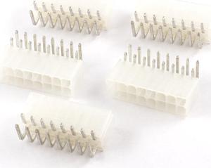 Unique Bargains 5 Pcs 16 Pin 90 Degree Terminal Power Supply PCB ATX Plug Connector Beige