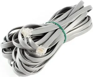 Unique Bargains Home Office Phone Fax RJ12 6 Pole 6P6C Gold Plated Straight Cable 10M 33ft
