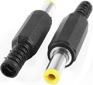 Unique Bargains 2 Pcs 5.5mmx2.5mm DC Power Cable Male Connector Adapter Black Head