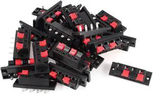 70mmx28mm Single Row 4 Pin 4 Position Speaker Terminal Board Adapter 25 Pcs