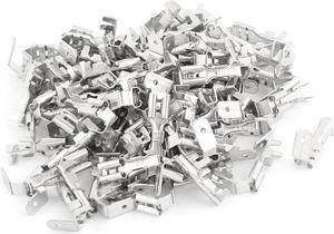 100 Pcs 4.8 Width Piggy Back Insulated Terminals Electrical Wire Crimp Connector