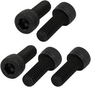 5pcs M6x16mm Fully Thread 12.9 Grade Hex Socket Cap Left Hand Screw Bolt Black