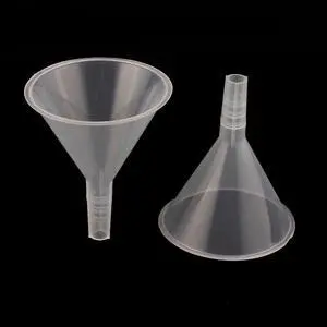 5pcs 6cm Mouth Dia Household Lab Liquid Water Oil Plastic Funnel Transfer Tool