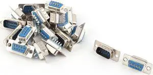 10 Pairs DB9 9-Pin Male Female Gender Plug Computer VGA Cable Connectors Adapter