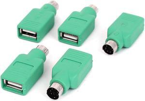 PS/2 to USB Adapter Converter Connector Blue for Keyboard Mouse